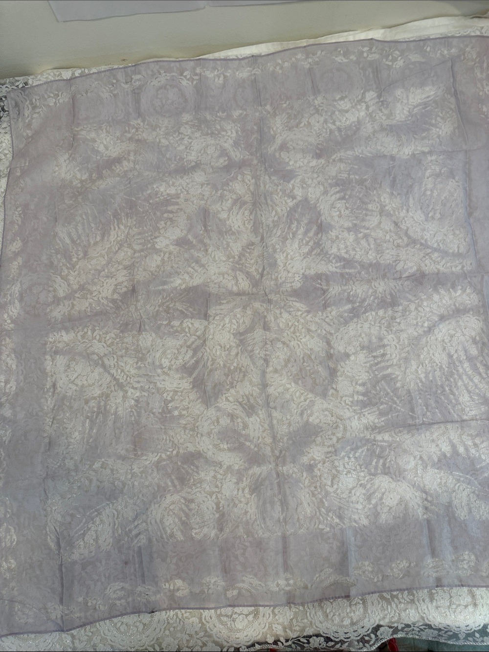 Black and White Geometric polyester Scarf - Picture 14 of 16